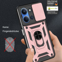 Outdoor Panzer Hülle für Xiaomi Redmi 15C (173cm) Handyhülle Kameraschutz Ringhalter in Rosegold