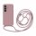 Handykette für Samsung Galaxy S25 FE Hanyhülle mit Band Hülle mit Kodel Smartphone Halskette in Rosa