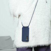 Handykette für Samsung Galaxy S25 FE Hanyhülle mit Band Hülle mit Kodel Smartphone Halskette in Blau