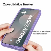 360° Grad Hülle für Samsung Galaxy S25 FE mit Integriertem Displayschutz Lila