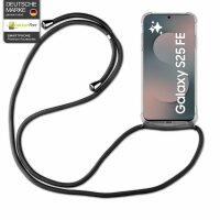 Handykette für Samsung Galaxy S25 FE Handyhülle mit Band Case Hülle mit Kordel Hand Schwarz