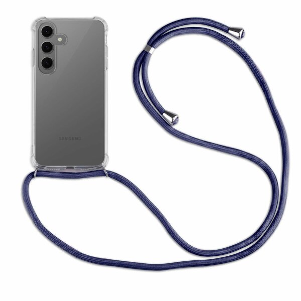 Handykette für Samsung Galaxy S25 FE Handyhülle mit Band Case Hülle mit Kordel Hand Blau