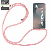 Handykette für Samsung Galaxy S25 FE Handyhülle mit Band Case Hülle mit Kordel Hand Rosa