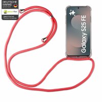 Handykette für Samsung Galaxy S25 FE Handyhülle mit Band Case Hülle mit Kordel Hand Rot