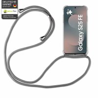Handykette für Samsung Galaxy S25 FE Handyhülle mit Band Case Hülle mit Kordel Hand Grau