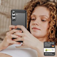 Carbon Hülle für Samsung Galaxy S25 FE Handyhülle Back Cover Handy Tasche