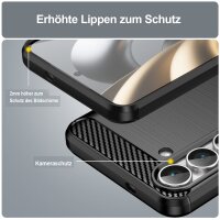 Carbon Hülle für Samsung Galaxy S25 FE Handyhülle Back Cover Handy Tasche