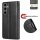 Handy Tasche für Samsung Galaxy S25 FE Hülle Handyhülle Klapphülle Wallet Case in Schwarz