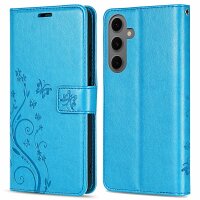 Handy Tasche für Samsung Galaxy S25 FE Hülle Handyhülle Klapphülle Wallet Case in Blau