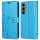 Handy Tasche für Samsung Galaxy S25 FE Hülle Handyhülle Klapphülle Wallet Case in Blau