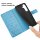 Handy Tasche für Samsung Galaxy S25 FE Hülle Handyhülle Klapphülle Wallet Case in Blau