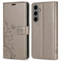 Handy Tasche für Samsung Galaxy S25 FE Hülle Handyhülle Klapphülle Wallet Case in Grau