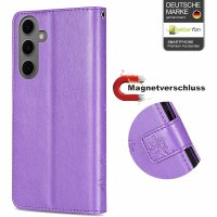 Handy Tasche für Samsung Galaxy S25 FE Hülle Handyhülle Klapphülle Wallet Case in Lila