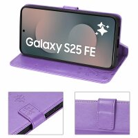 Handy Tasche für Samsung Galaxy S25 FE Hülle Handyhülle Klapphülle Wallet Case in Lila