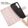 Handy Tasche für Samsung Galaxy S25 FE Hülle Handyhülle Klapphülle Wallet Case in Rosegold