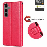 Handy Tasche für Samsung Galaxy S25 FE Hülle Handyhülle Klapphülle Wallet Case in Rot