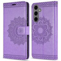 Handy Tasche für Samsung Galaxy S25 FE Hülle Handyhülle Klapphülle Wallet Case in Lila