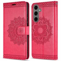 Handy Tasche für Samsung Galaxy S25 FE Hülle Handyhülle Klapphülle Wallet Case in Rot