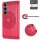 Handy Tasche für Samsung Galaxy S25 FE Hülle Handyhülle Klapphülle Wallet Case in Rot