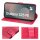 Handy Tasche für Samsung Galaxy S25 FE Hülle Handyhülle Klapphülle Wallet Case in Rot