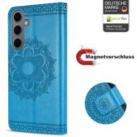 Handy Tasche für Samsung Galaxy S25 FE Hülle Handyhülle Klapphülle Wallet Case in Blau