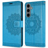 Handy Tasche für Samsung Galaxy S25 FE Hülle Handyhülle Klapphülle Wallet Case in Blau
