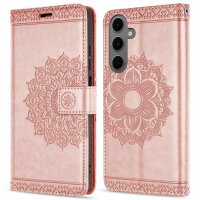 Handy Tasche für Samsung Galaxy S25 FE Hülle Handyhülle Klapphülle Wallet Case in Rosegold