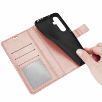 Handy Tasche für Samsung Galaxy S25 FE Hülle Handyhülle Klapphülle Wallet Case in Rosegold