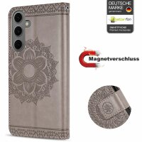Handy Tasche für Samsung Galaxy S25 FE Hülle Handyhülle Klapphülle Wallet Case in Grau