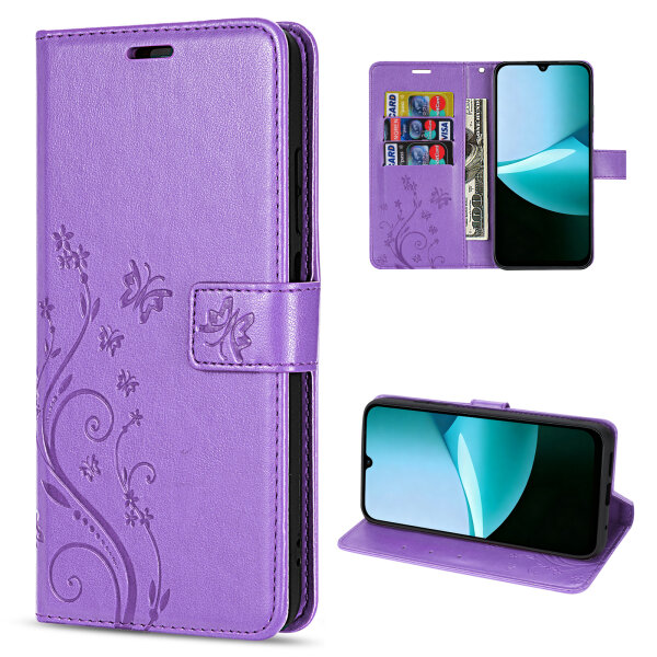 Hülle für Xiaomi Redmi 15C Handy Tasche Handyhülle Wallet Case Flip Cover Lila