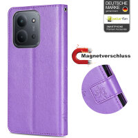 Hülle für Xiaomi Redmi 15C Handy Tasche Handyhülle Wallet Case Flip Cover Lila