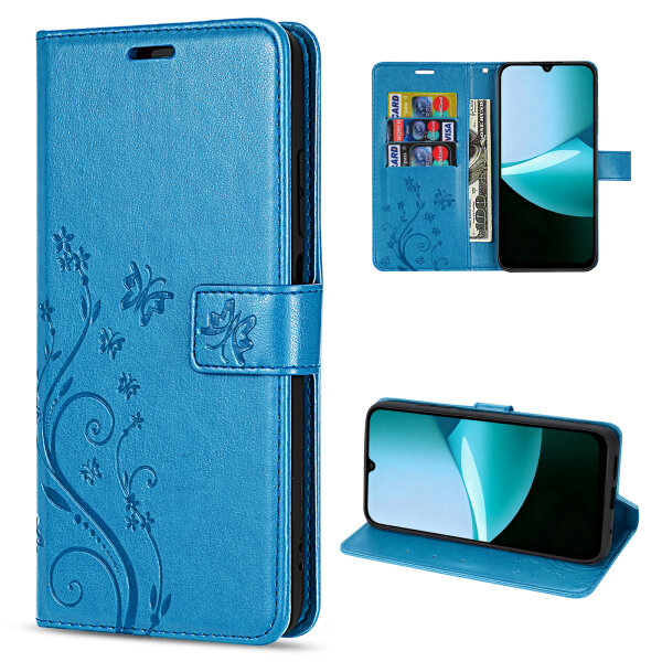 Hülle für Xiaomi Redmi 15C Handy Tasche Handyhülle Wallet Case Flip Cover Blau