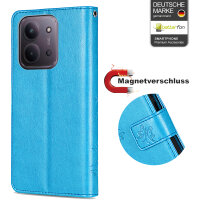 Hülle für Xiaomi Redmi 15C Handy Tasche Handyhülle Wallet Case Flip Cover Blau