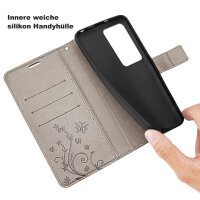 Hülle für Xiaomi Redmi 15 4G / 5G Handy Tasche Handyhülle Wallet Case Flip Cover Grau