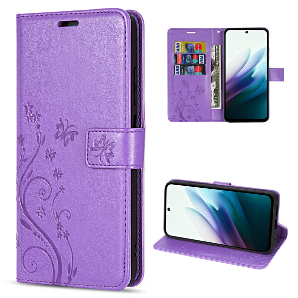 Hülle für Xiaomi Redmi 15 4G / 5G Handy Tasche Handyhülle Wallet Case Flip Cover Lila