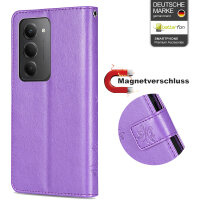 Hülle für Xiaomi Redmi 15 4G / 5G Handy Tasche Handyhülle Wallet Case Flip Cover Lila