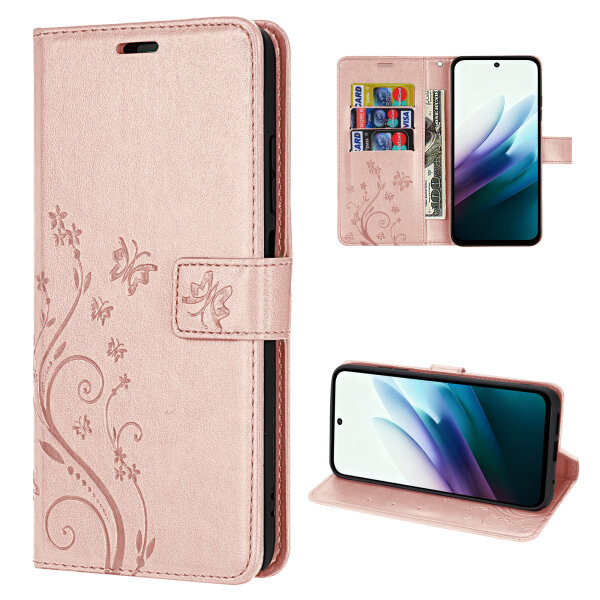 Hülle für Xiaomi Redmi 15 4G / 5G Handy Tasche Handyhülle Wallet Case Flip Cover Rosegold