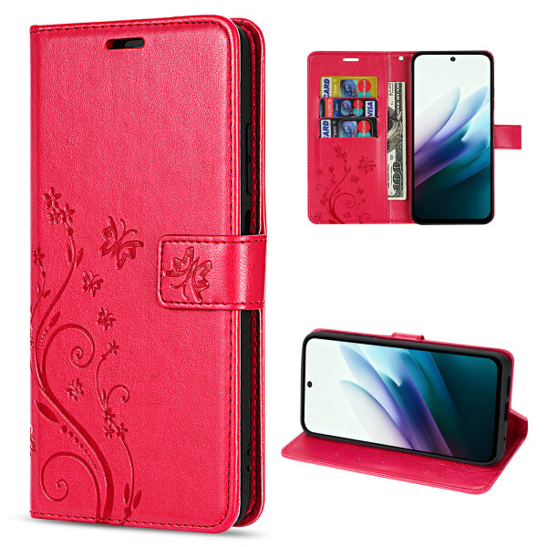 Hülle für Xiaomi Redmi 15 4G / 5G Handy Tasche Handyhülle Wallet Case Flip Cover Rot