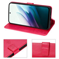 Hülle für Xiaomi Redmi 15 4G / 5G Handy Tasche Handyhülle Wallet Case Flip Cover Rot