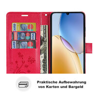 Hülle für ZTE Blade A56 Handy Tasche Handyhülle Hülle Schutzhülle Klapphülle in Rot