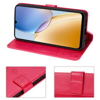 Hülle für ZTE Blade A56 Handy Tasche Handyhülle Hülle Schutzhülle Klapphülle in Rot