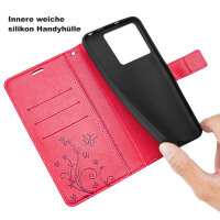 Hülle für ZTE Blade A56 Handy Tasche Handyhülle Hülle Schutzhülle Klapphülle in Rot