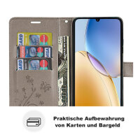Hülle für ZTE Blade A56 Handy Tasche Handyhülle Hülle Schutzhülle Klapphülle in Grau