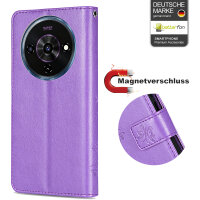 Hülle für ZTE Blade A76 5G Handy Tasche Handyhülle Hülle Schutzhülle Klapphülle in Lila