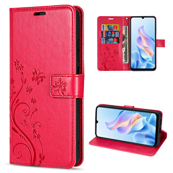 Hülle für ZTE Blade A76 5G Handy Tasche Handyhülle Hülle Schutzhülle Klapphülle in Rot
