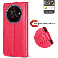 Hülle für ZTE Blade A76 5G Handy Tasche Handyhülle Hülle Schutzhülle Klapphülle in Rot