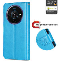 Hülle für ZTE Blade A76 5G Handy Tasche Handyhülle Hülle Schutzhülle Klapphülle in Blau