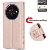 Hülle für ZTE Blade A76 5G Handy Tasche Handyhülle Hülle Schutzhülle Klapphülle in Rosegold