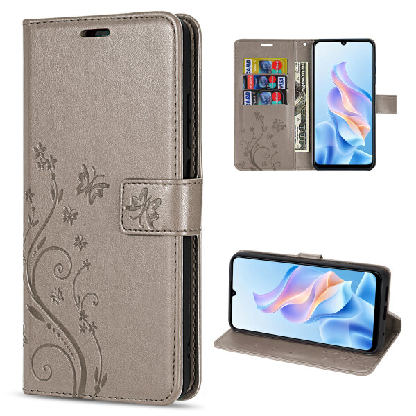 Hülle für ZTE Blade A76 5G Handy Tasche Handyhülle Hülle Schutzhülle Klapphülle in Grau