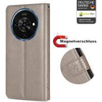 Hülle für ZTE Blade A76 5G Handy Tasche Handyhülle Hülle Schutzhülle Klapphülle in Grau